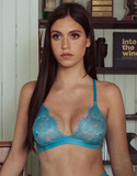 Hawaiian Blue Eyelash Lace Bralette