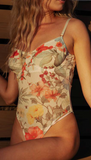 Honeybee Floral Mesh Underwire Bodysuit