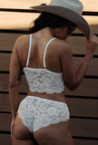Classic White Lace Hipster