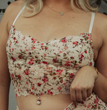 Field Floral Lace Longline Bralette