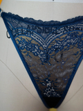 Denim & Brass Stretch Lace G-String