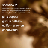 Burn 4oz Massage Oil Candles by maude- Scent No. 2 - 'Alpine Moderne'