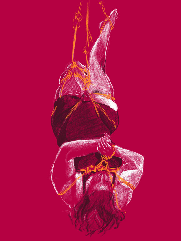 Shibari Raspberry Invert Print