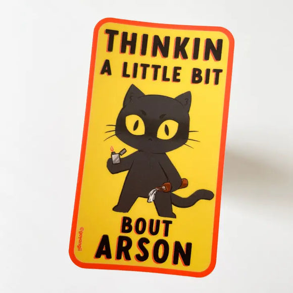 Arson Cat Vinyl Sticker