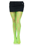 Lime Green Alien Net Tights