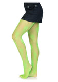 Lime Green Alien Net Tights
