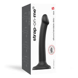 Bendable Dual-Density Black Silicone Suction Cup Dildo