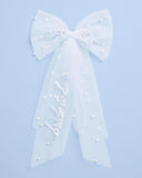 Bride To Be Pearl Hair Bow | Bachelorette, Bridal, Accessory