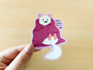 Blanket Cat Vinyl Sticker