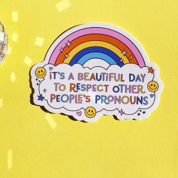 'Respect Pronouns' Sticker