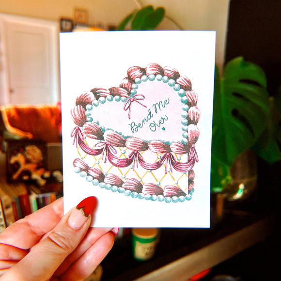 'Bend Me Over' Cake Card