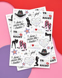 'Here Comes The Brides' Temporary Tattoos -Queer Femme, Lesbian Bachelorette