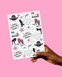 'Here Comes The Brides' Temporary Tattoos -Queer Femme, Lesbian Bachelorette