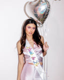 Bride Pride Rainbow Foil Sash, Bach Party Accessory