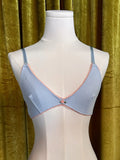 Powder Blue Triangle Ribbed Bralette