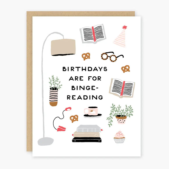 'Birthdays Are For Binge-Reading' Card