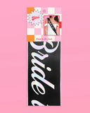 Bride to Be Sash - Black Silk + Iridescent Foil