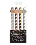 Tall Metallic Party Paper Straws - Pack of 8 (Bachelorette)
