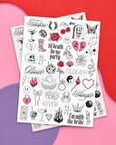 'Till Death' Bachelorette Temporary Tattoos