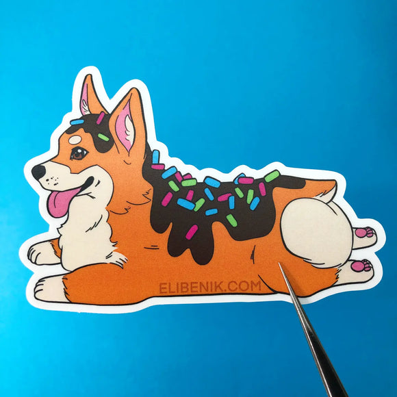 Corg-Eclair Corgi Sticker