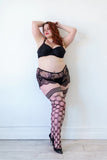 Cassandra Fence-Net Thigh High Stockings