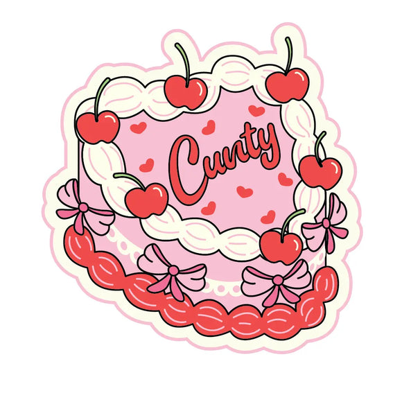 'Cunty' Cake Sticker