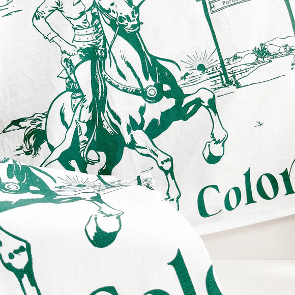 There's No Place Like Colorado - Cute Cowgirl Kitchen Towel