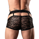 Genderfluid Lucifer Black Lace Cutout Shorts