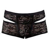 Genderfluid Lucifer Black Lace Cutout Shorts