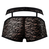 Genderfluid Lucifer Black Lace Cutout Shorts