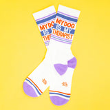 'My Dog Is My Therapist' Ribbed Crew Socks