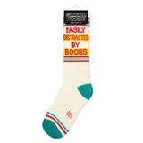 'Easily Distracted By Boobs' Gym Socks