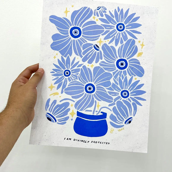 Evil Eye Flower Art Print