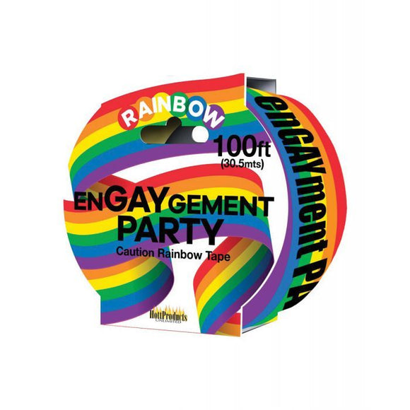 EnGAYgement Party Rainbow Caution Tape