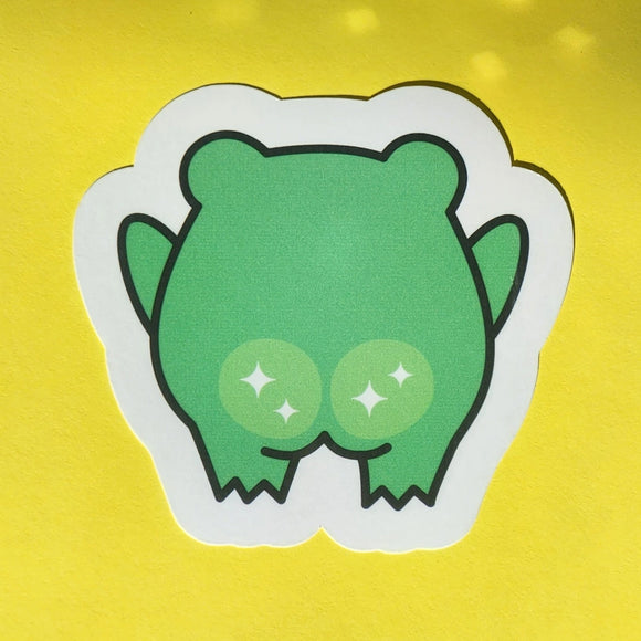 Kawaii Frog Butt Sticker