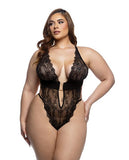 Fever Dream Black Chantilly Lace Teddy