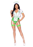Nurse Feelgood Green and White Costume