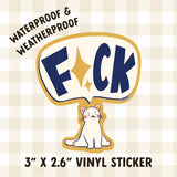 Smol Cat Big FCK Vinyl Sticker