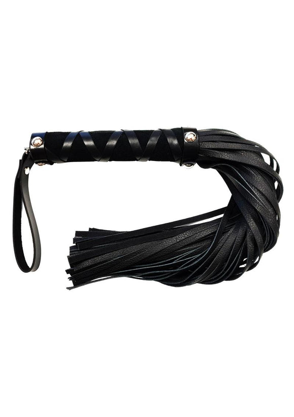 Rouge Short Leather Floggers - Suede Wrapped Handle