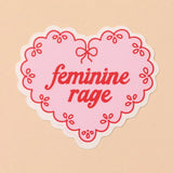 'Feminine Rage' Heart Sticker