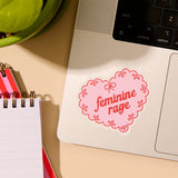 'Feminine Rage' Heart Sticker