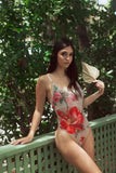 Summer Floral Mesh Bodysuit (XL-3X Remaining)