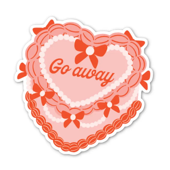 'Go Away' Cake Sticker