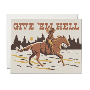 'Give 'em Hell' Cowgirl Card