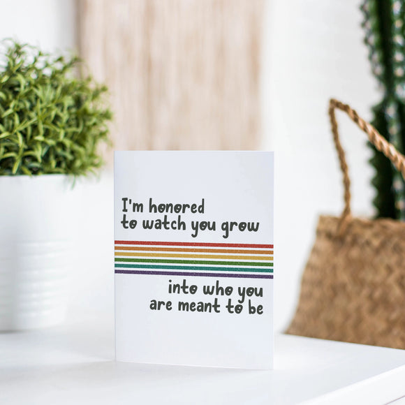 'Honored to Watch You Grow' Coming Out Card