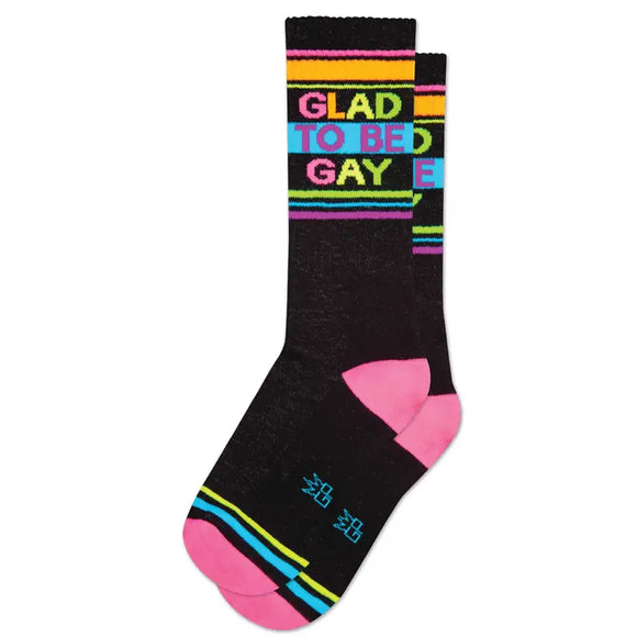 'Glad To Be Gay' Ribbed Gym Socks