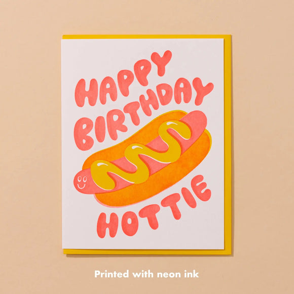 'Happy Birthday Hottie' Hot Dog Card