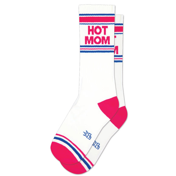 'Hot Mom' Ribbed Crew Socks