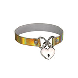 PVC Collar With Heart Lock & Key