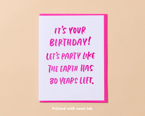 'Thirty Years' Apocalypse Birthday Card